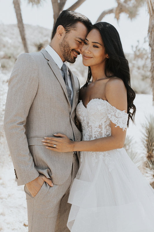 founder of flow agenda, tiana, at her wedding with her husband